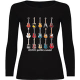 Camiseta mujer manga larga - Guitarras.