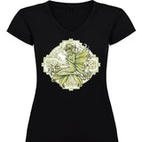 Camiseta mujer cuello pico - Hada celta.