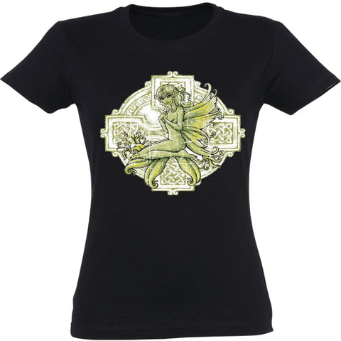 Camiseta mujer cuello redondo - Hada celta.