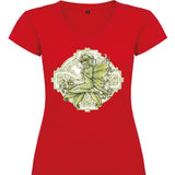 Camiseta mujer cuello pico - Hada celta.