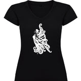 Camiseta mujer cuello pico - Hada mariposa.