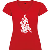 Camiseta mujer cuello pico - Hada mariposa.