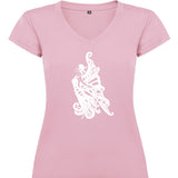 Camiseta mujer cuello pico - Hada mariposa.