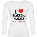 Camiseta mujer manga larga - Hakuna matata.