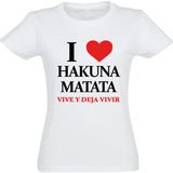 Camiseta mujer cuello redondo - Hakuna matata.