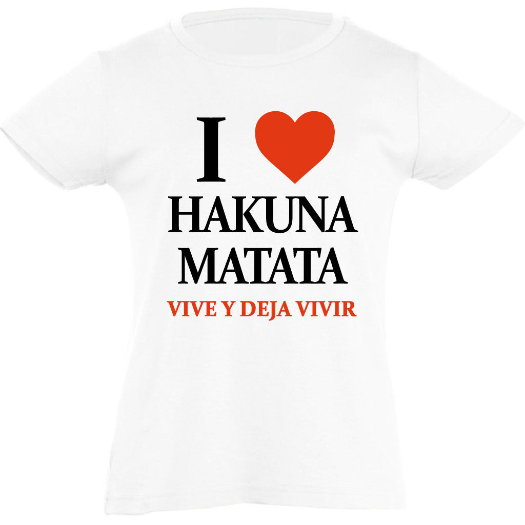 Camiseta manga corta niña - Hakuna matata.