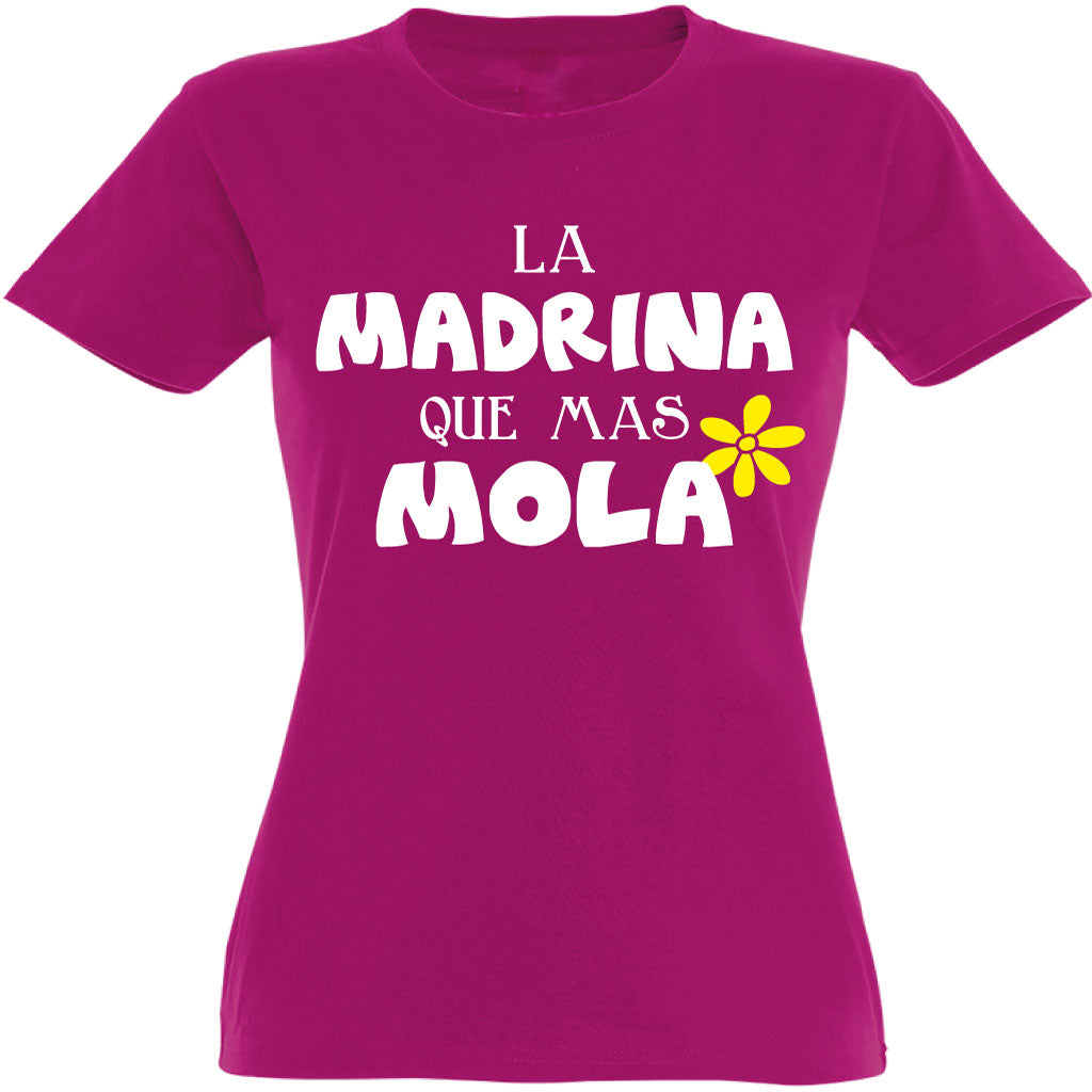 Camiseta mujer cuello redondo - La madrina que más mola.