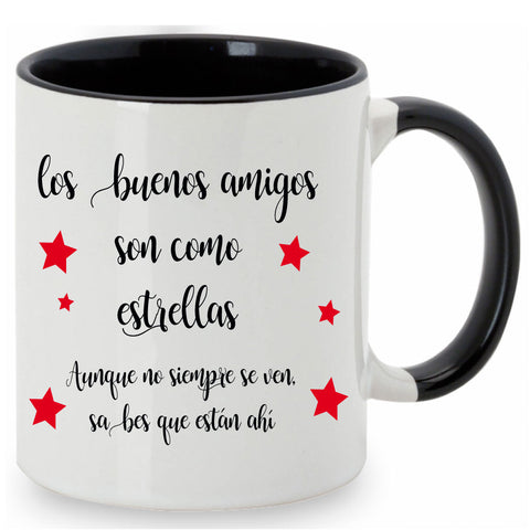 Taza Los buenos amigos son como estrellas.