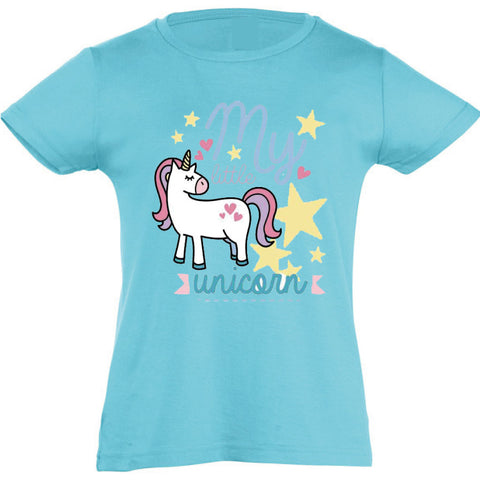 Camiseta manga corta niña - Mi pequeño unicornio.