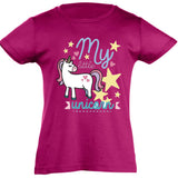 Camiseta manga corta niña - Mi pequeño unicornio.