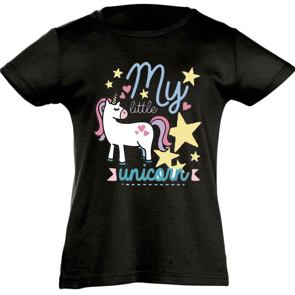 Camiseta manga corta niña - Mi pequeño unicornio.