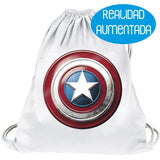 Mochila - Escudo Capitán América Realidad Aumentada.