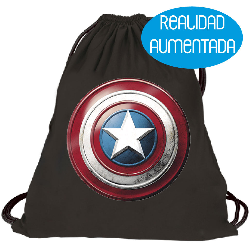 Mochila - Escudo Capitán América Realidad Aumentada.