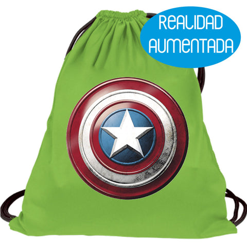 Mochila - Escudo Capitán América Realidad Aumentada.