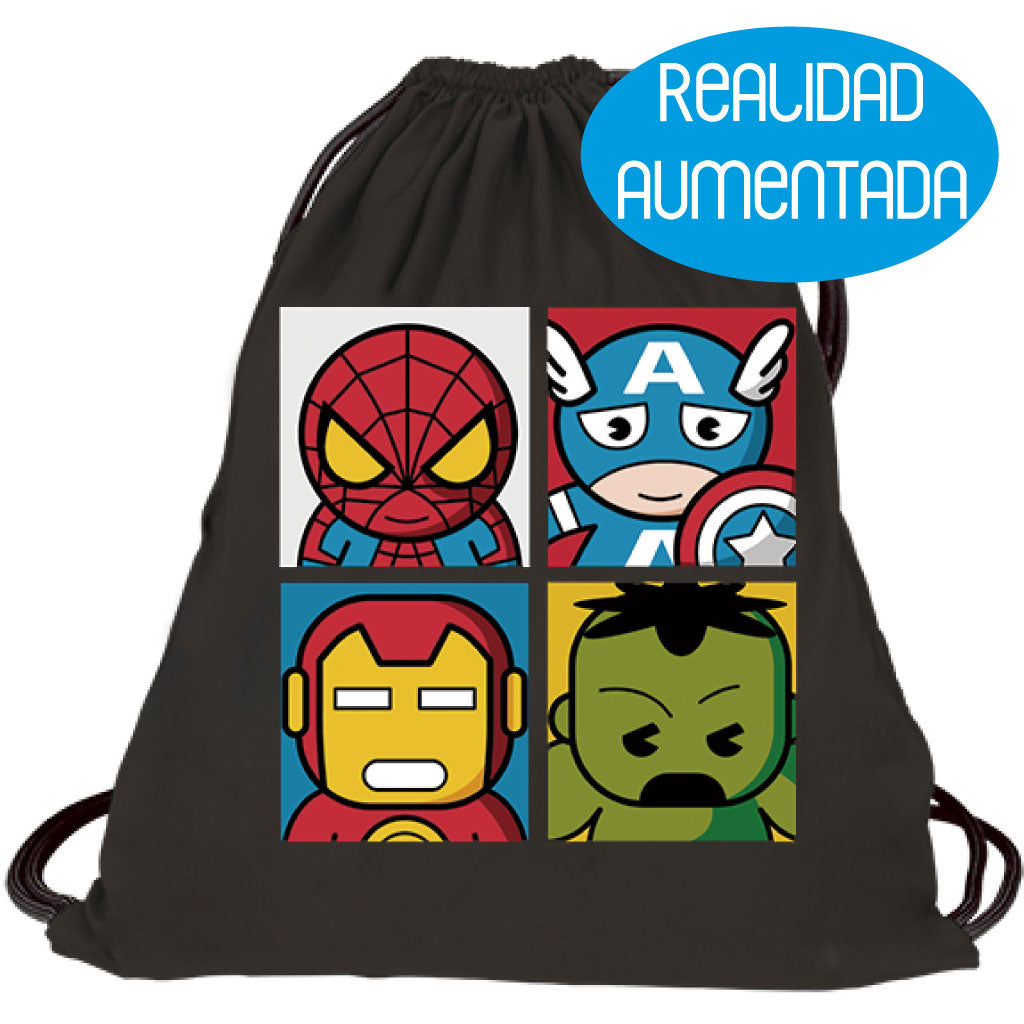 Mochila - Super Héroes Infantiles Realidad Aumentada.