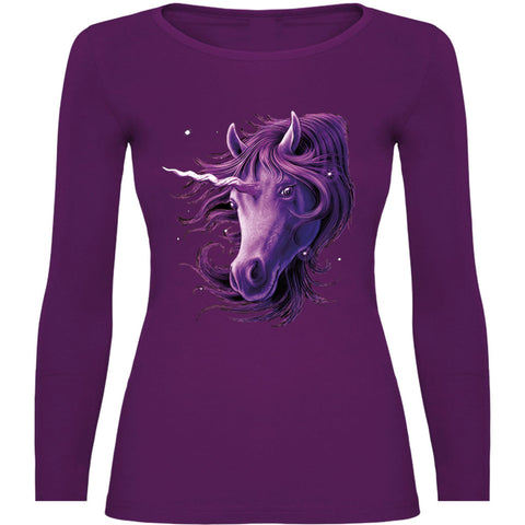 Camiseta mujer manga larga - Unicornio.