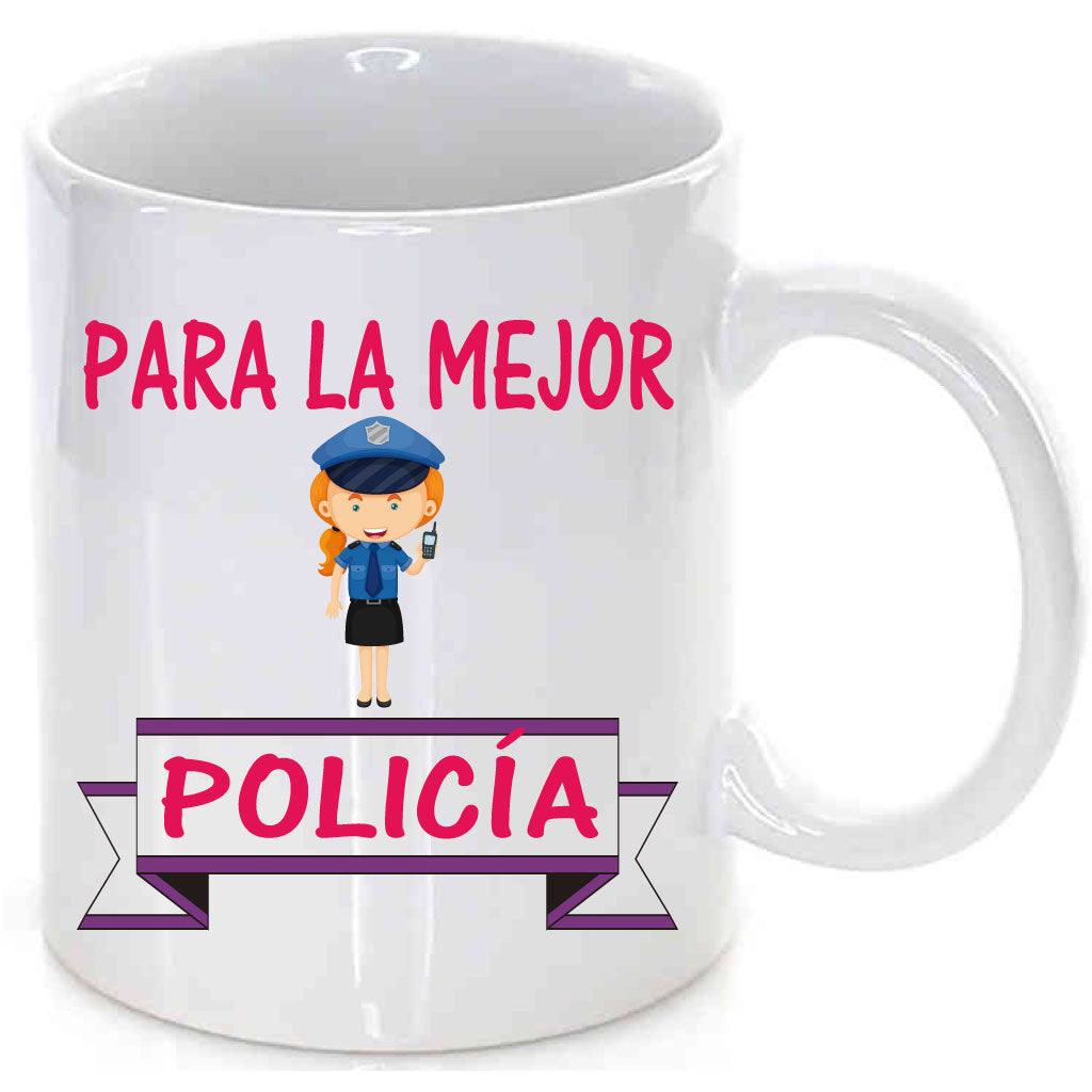 Taza Para la mejor policía.