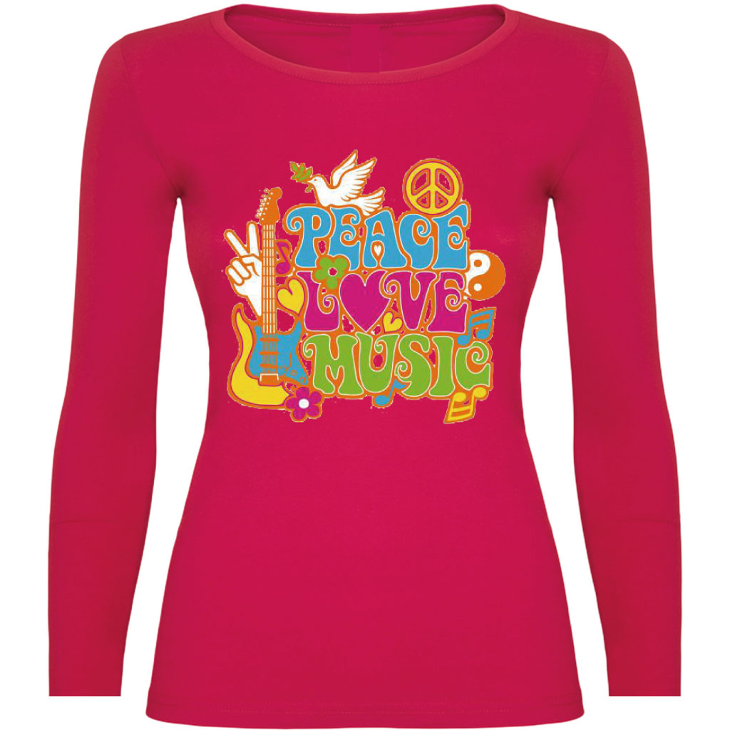 Camiseta mujer manga larga - Peace.