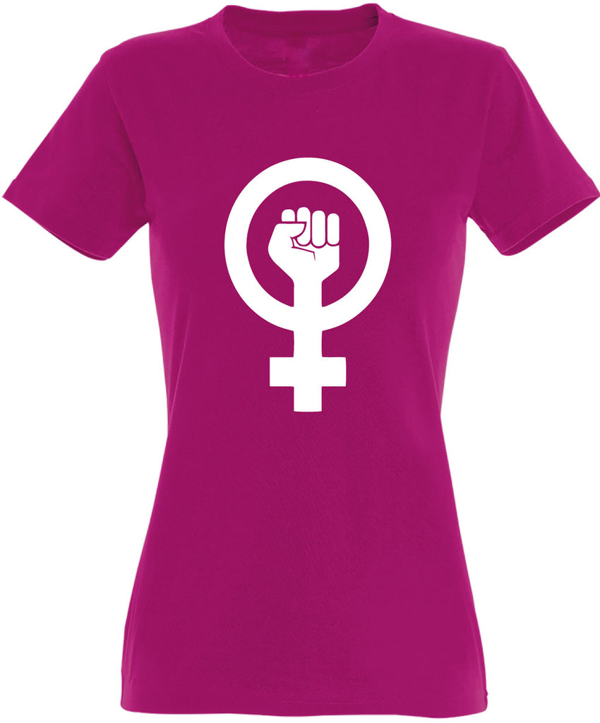 Camiseta mujer cuello redondo - Símbolo feminista.