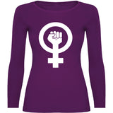 Camiseta mujer manga larga - Símbolo feminista.