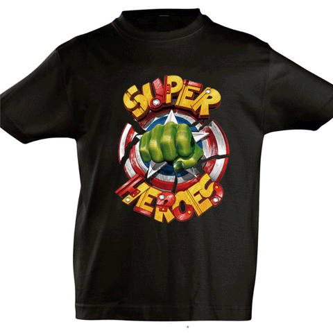 Camiseta manga corta niño - Super Héroes.