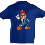 Camiseta manga corta niño - Super Mario esqueleto.