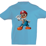 Camiseta manga corta niño - Super Mario esqueleto.