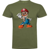 Camiseta hombre manga corta - Super Mario esqueleto