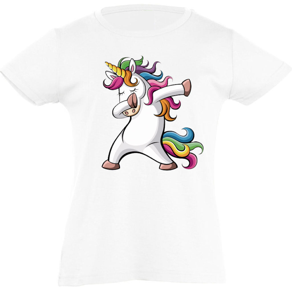 Camiseta manga corta niña - Unicornio dab.