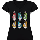 Camiseta mujer cuello pico - Zapatillas.