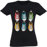 Camiseta mujer cuello redondo - Zapatillas.