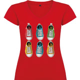 Camiseta mujer cuello pico - Zapatillas.